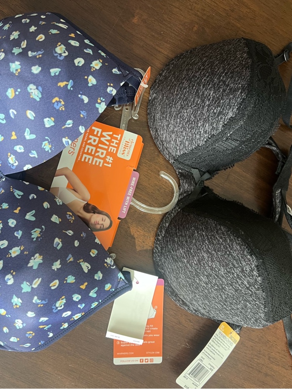 Element Women's Wirefree Bras - Navy Floral & Heathered Gray